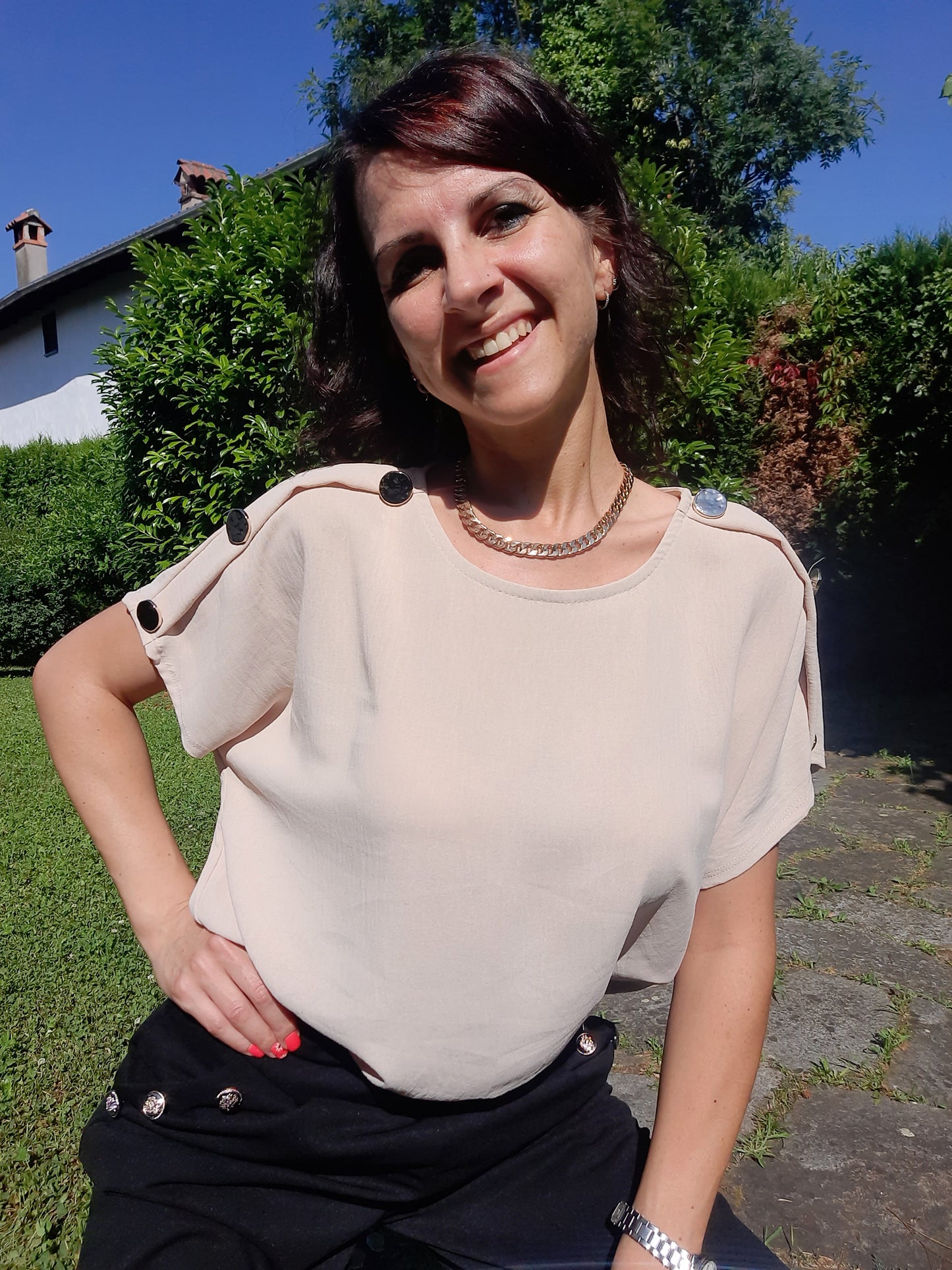 Maglia Over Beige